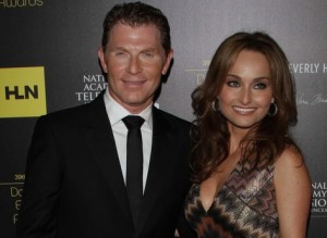 Bobby Flay and fellow Food Network star, Giada DeLaurentiis