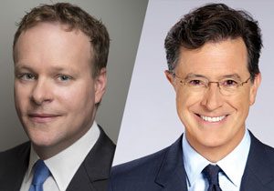 chris licht and stephen colbert from the CBS Late show