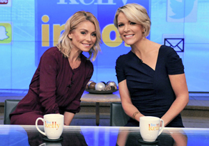 Kelly Ripa and Megyn Kelly on Live with Kelly
