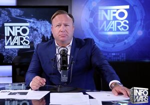 Alex Jones in InfoWars studio