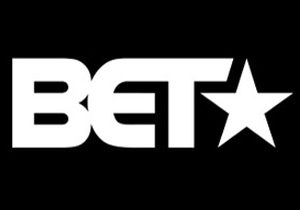 BET logo on black background