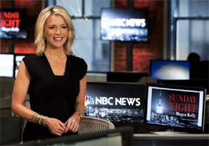 Megyn Kelly on set of Sunday Night with Megyn Kelly on NBC