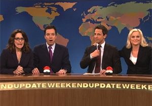 Tina Fey, Jimmy Fallon, Amy Poehler, Seth Meyers on Weekend Update